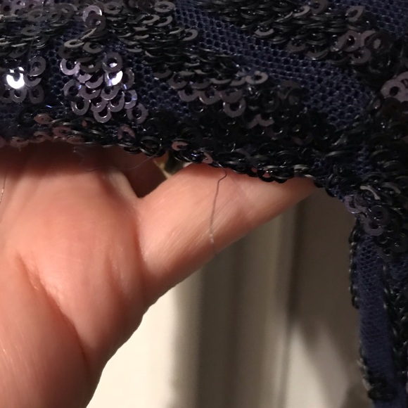 Stunning Navy Sequined Dress The Population Dress - Picture 7 of 8